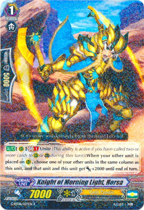 Image of Knight of Morning Light, Horsa (G-BT08/027EN) [Absolute Judgment]