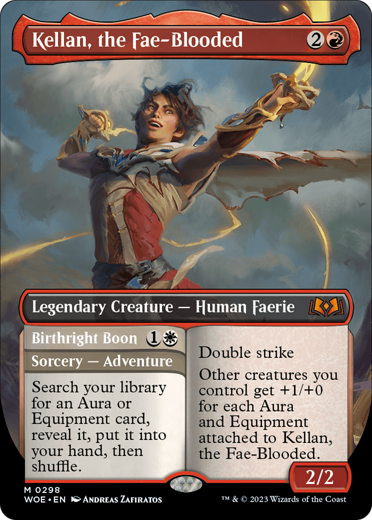 Image of Kellan, the Fae-Blooded // Birthright Boon (Borderless Alternate Art) [Wilds of Eldraine]