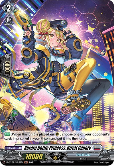 Image of Aurora Battle Princess, Birett Canary (D-BT02/H28EN) [A Brush with the Legends]