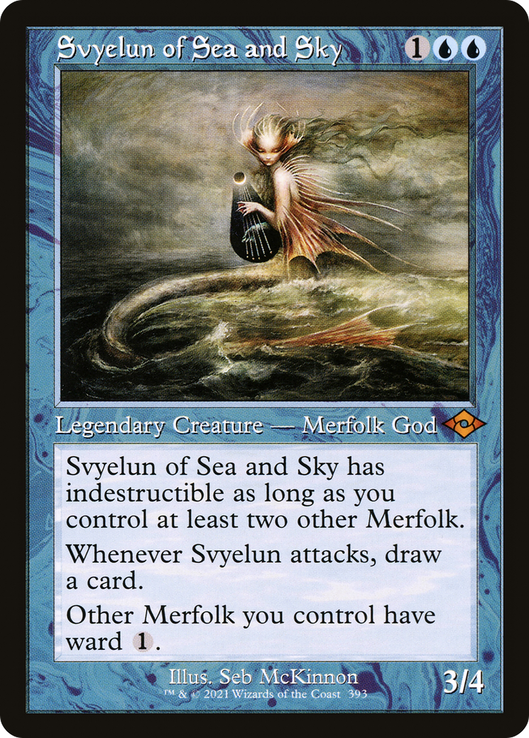 Image of Svyelun of Sea and Sky (Retro Frame) (MH2-393) - Modern Horizons 2 Etched Foil