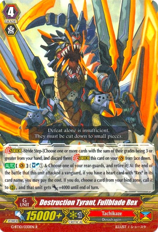 Image of Destruction Tyrant, Fullblade Rex (G-BT10/030EN) [Raging Clash of the Blade Fangs]