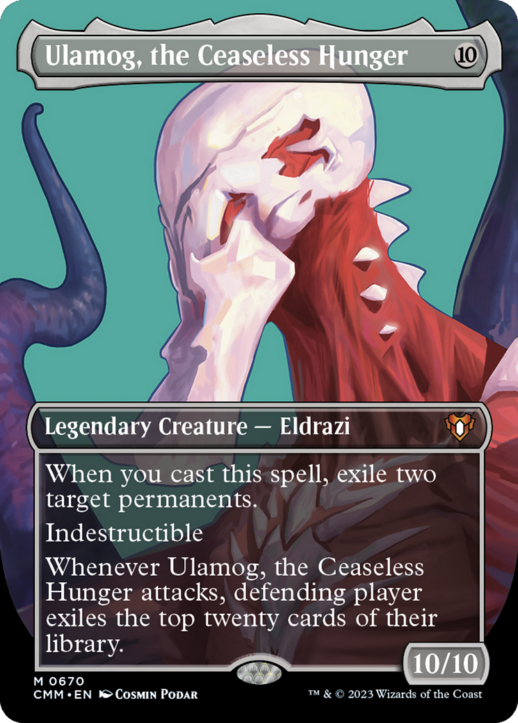 Image of Ulamog, the Ceaseless Hunger (Borderless Profile) [Commander Masters]