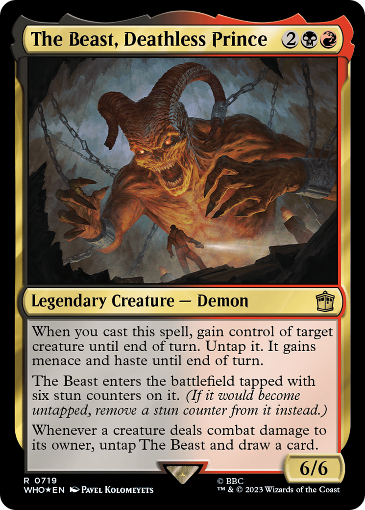 Image of The Beast, Deathless Prince (Surge Foil) [Doctor Who]