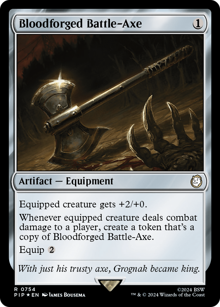 Image of Bloodforged Battle-Axe (Surge Foil) [Fallout]