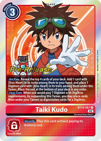 Image of Taiki Kudo [BT10-087] [Xros Encounter Pre-Release Cards]