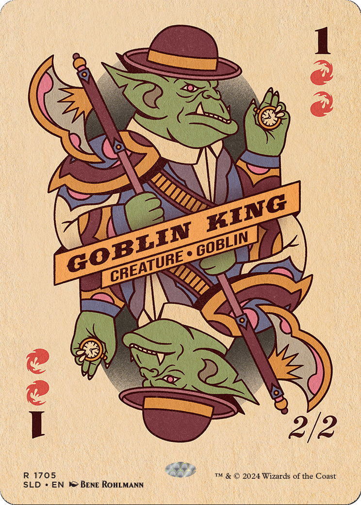 Image of Goblin King (1705) (SLD-1705) - Secret Lair Drop (Borderless) Foil