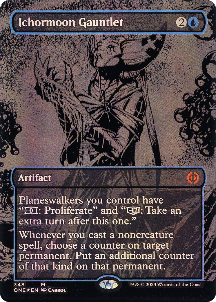 Image of Ichormoon Gauntlet (Oil Slick Raised Foil) [Phyrexia: All Will Be One]
