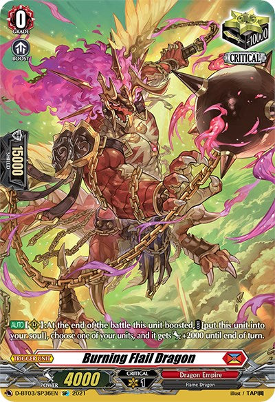 Image of Burning Flail Dragon (D-BT03/SP36EN) [Advance of Intertwined Stars]