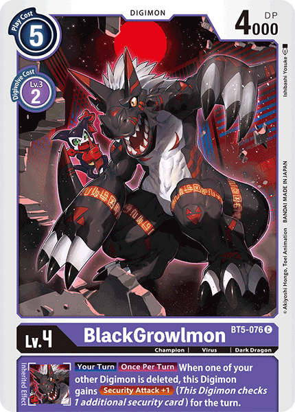Image of BlackGrowlmon [BT5-076] [Battle of Omni]