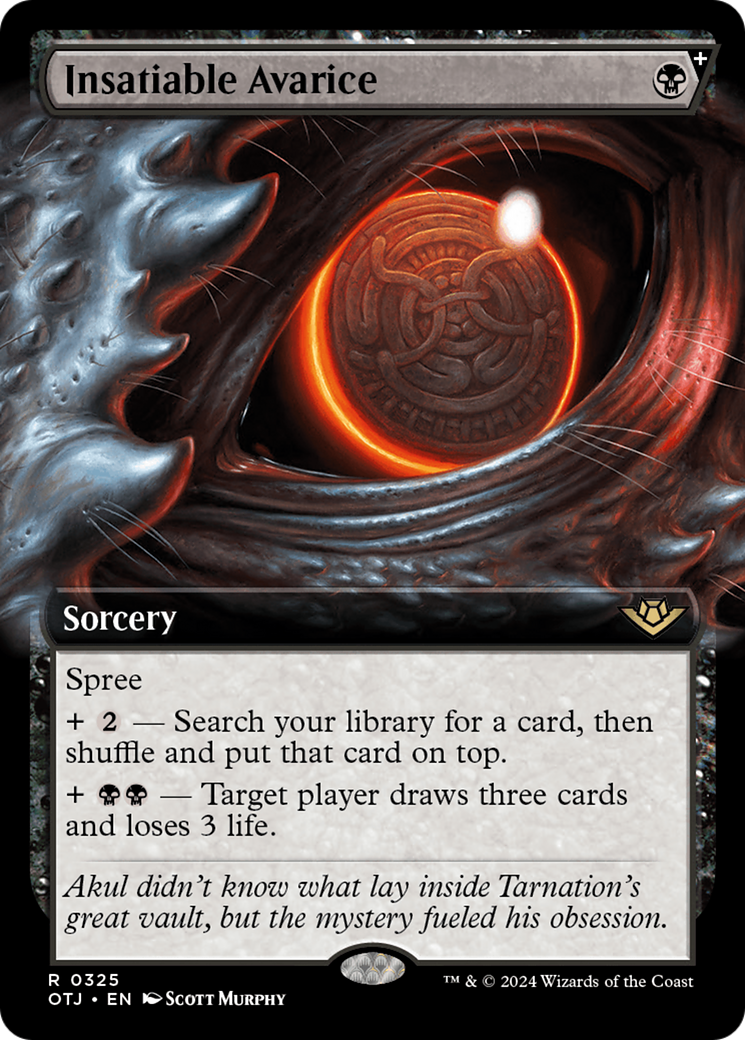 Image of Insatiable Avarice (Extended Art) [Outlaws of Thunder Junction]