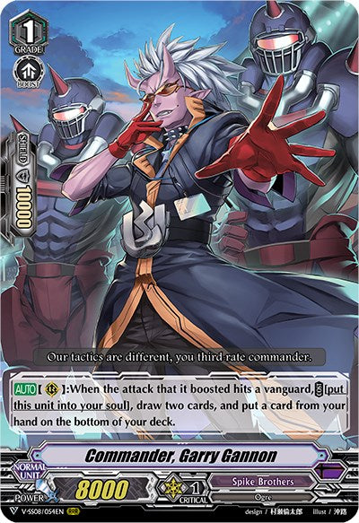 Image of Commander, Garry Gannon (V-SS08/054EN) [Clan Selection Plus Vol.2]