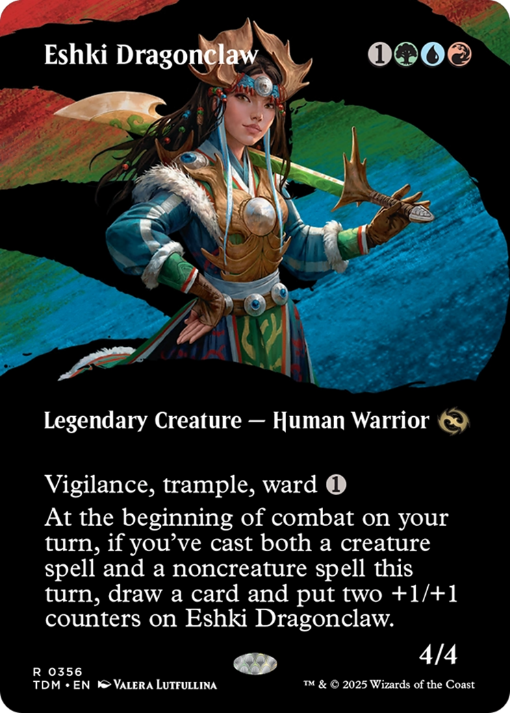 Image of Eshki Dragonclaw (Borderless) [Tarkir: Dragonstorm]