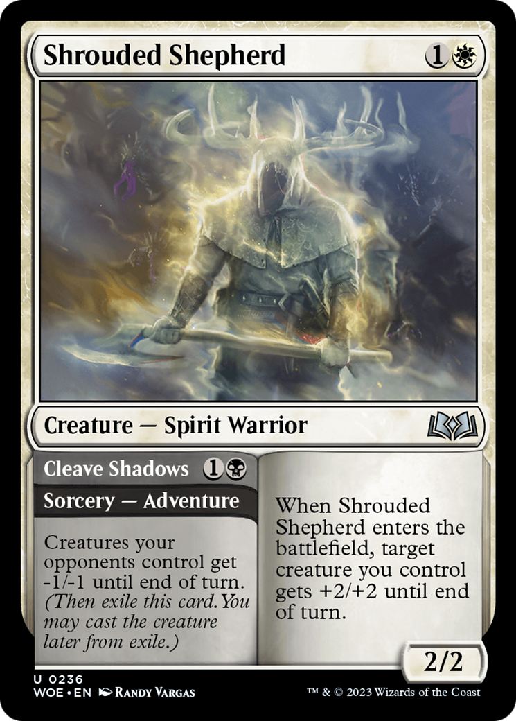 Image of Shrouded Shepherd // Cleave Shadows [Wilds of Eldraine]