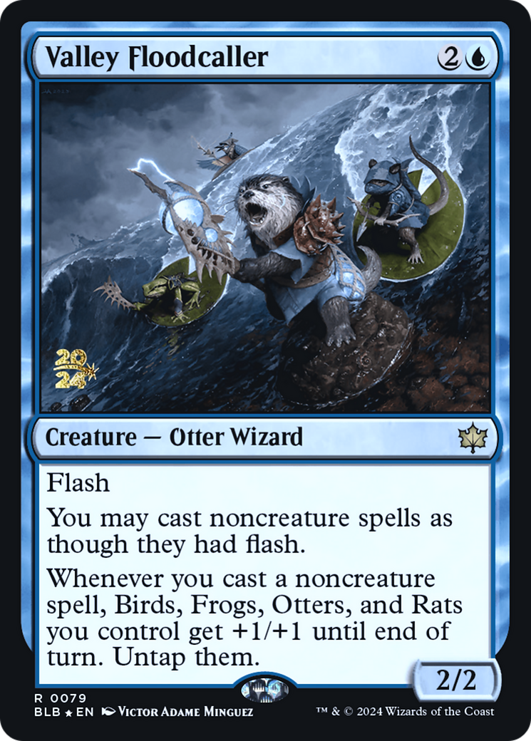 Image of Valley Floodcaller [Bloomburrow Prerelease Promos]