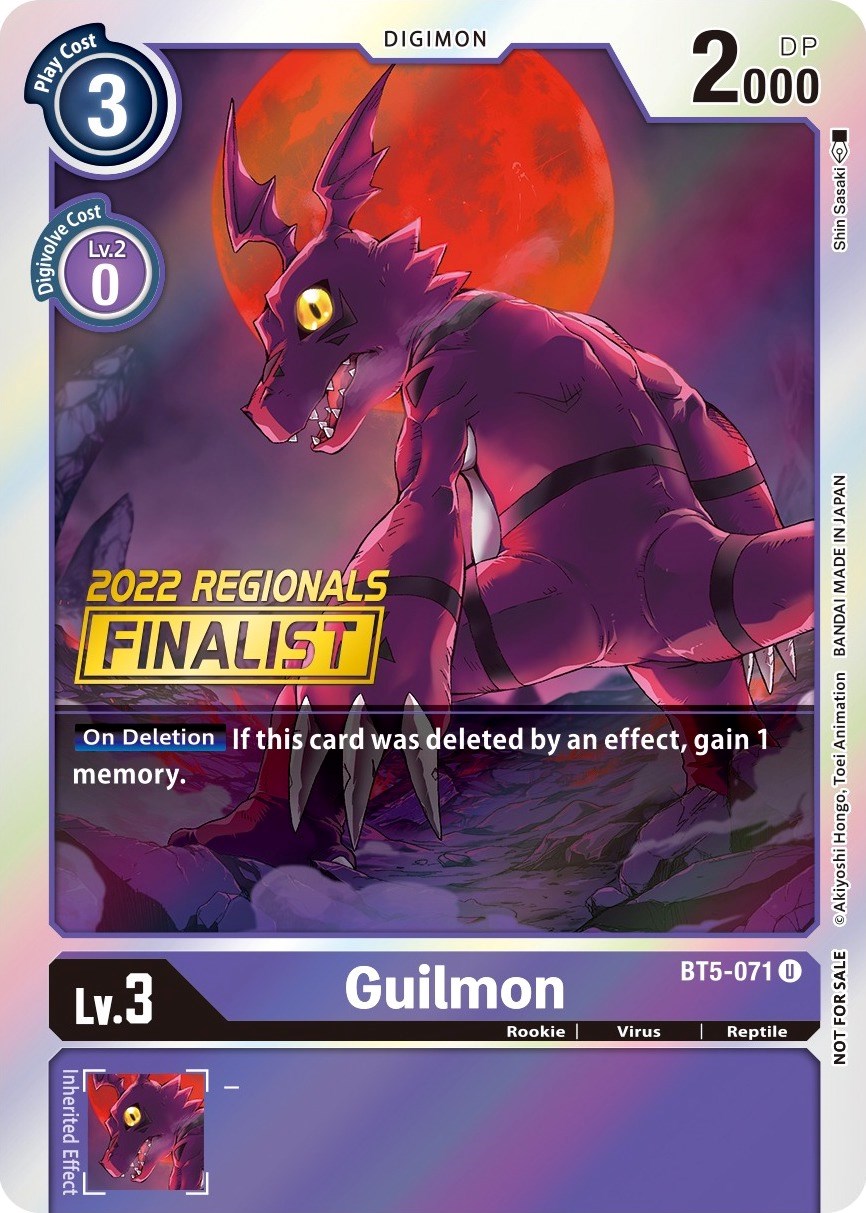 Image of Guilmon [BT5-071] (2022 Championship Offline Regional) (Online Finalist) [Battle of Omni Promos]
