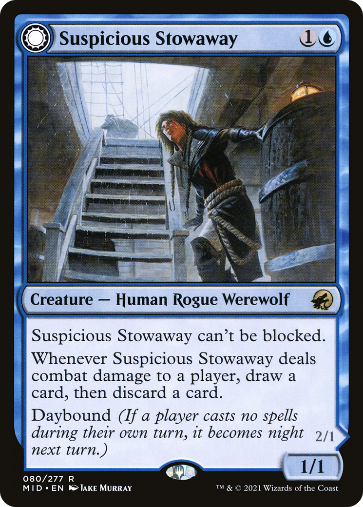Image of Suspicious Stowaway // Seafaring Werewolf [Innistrad: Midnight Hunt]