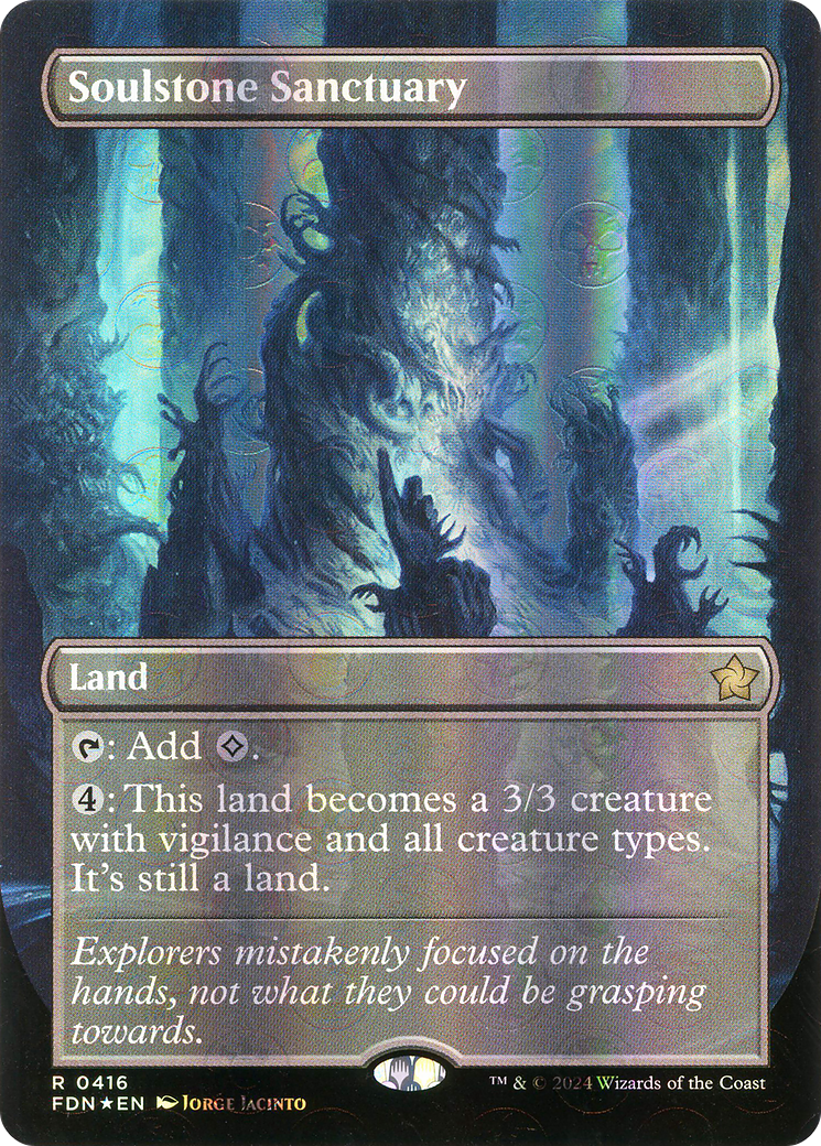 Image of Soulstone Sanctuary (Borderless) (Mana Foil) [Foundations]