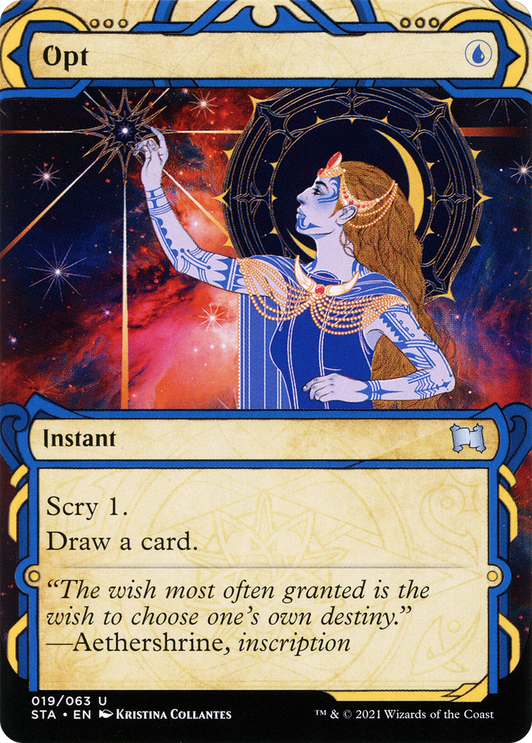 Image of Opt (STA-019) - Strixhaven Mystical Archive: (Showcase) (Borderless) Etched Foil
