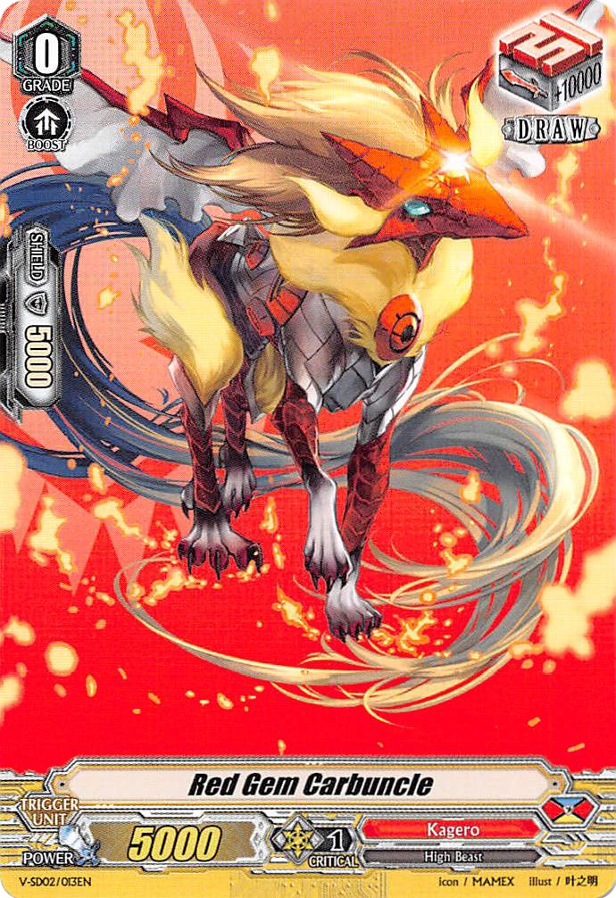 Image of Red Gem Carbuncle (V-SD02/013EN) [2018 Free Experience Deck 
