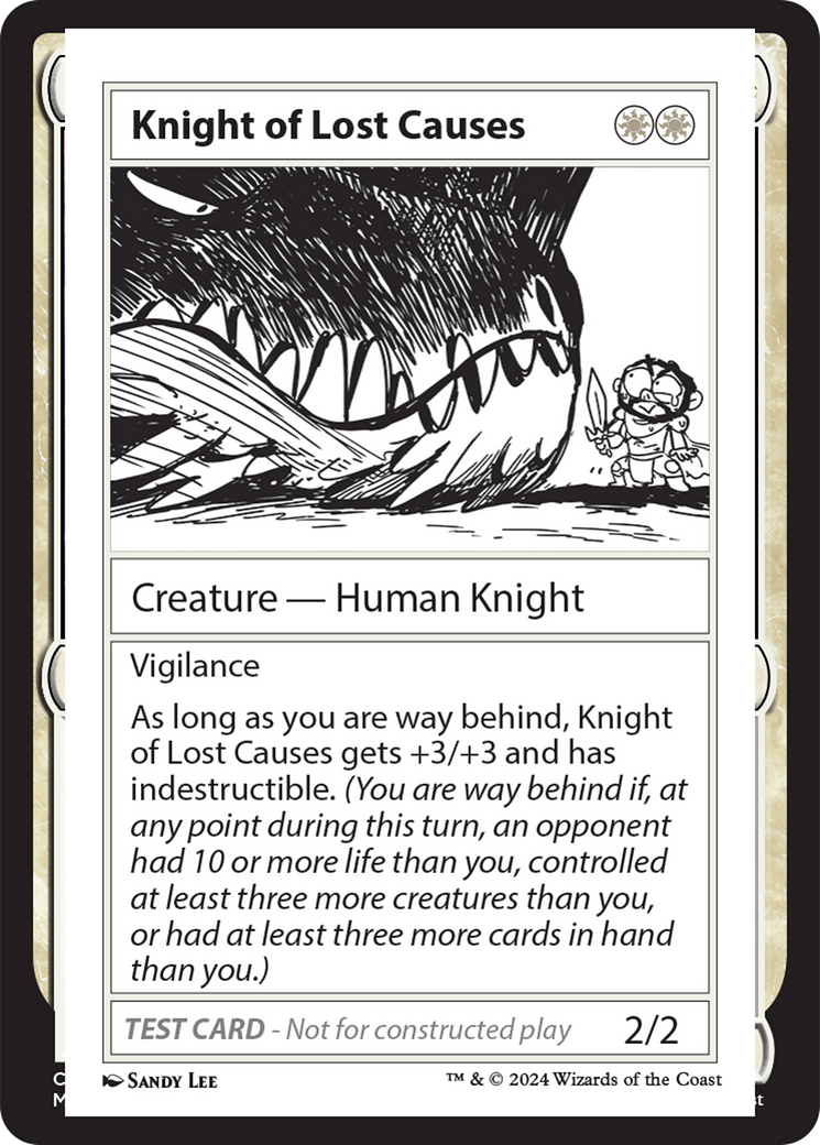 Image of Knight of Lost Causes [Mystery Booster 2 Playtest Cards]