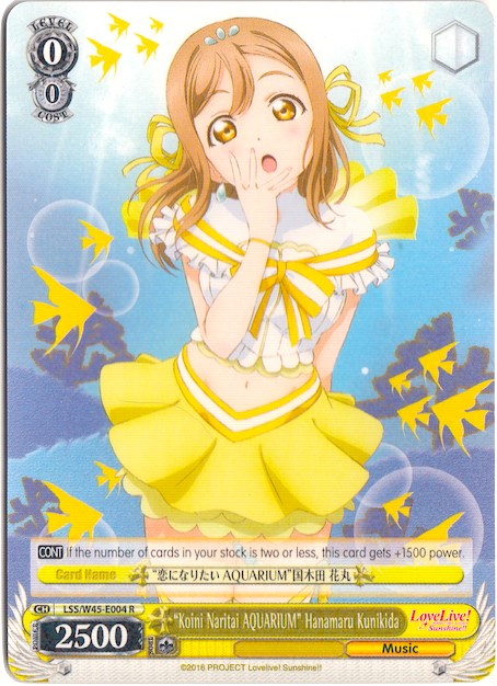 "Koini Naritai AQUARIUM" Hanamaru Kunikida (LSS/W45-E004) [Love Live! Sunshine!!]