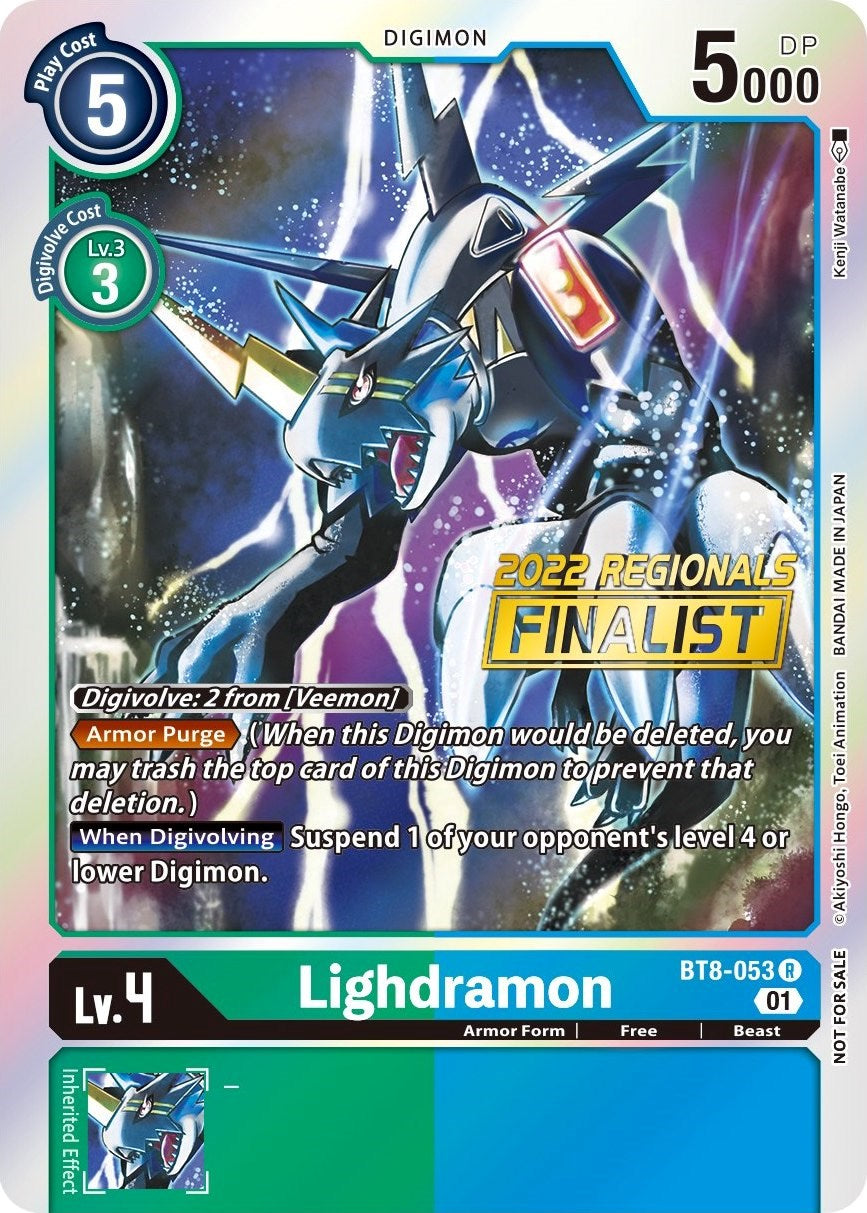 Image of Lighdramon [BT8-053] (2022 Championship Offline Regional) (Online Finalist) [New Awakening Promos]