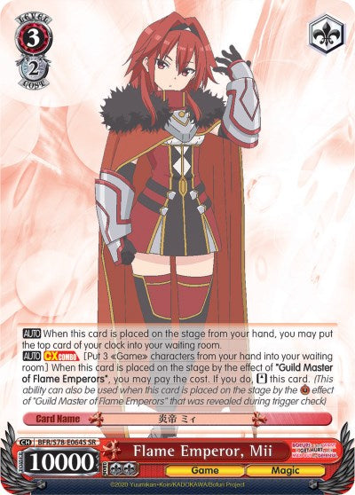 Image of Flame Emperor, Mii (BFR/S78-E064S SR) [BOFURI: I Don't Want to Get Hurt, so I'll Max Out My Defense]