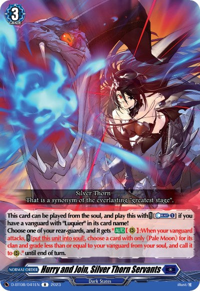 Image of Hurry and Join, Silver Thorn Servants (D-BT08/041EN) [Minerva Rising]