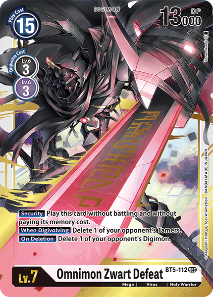 Image of Omnimon Zwart Defeat [BT5-112] [Battle of Omni]