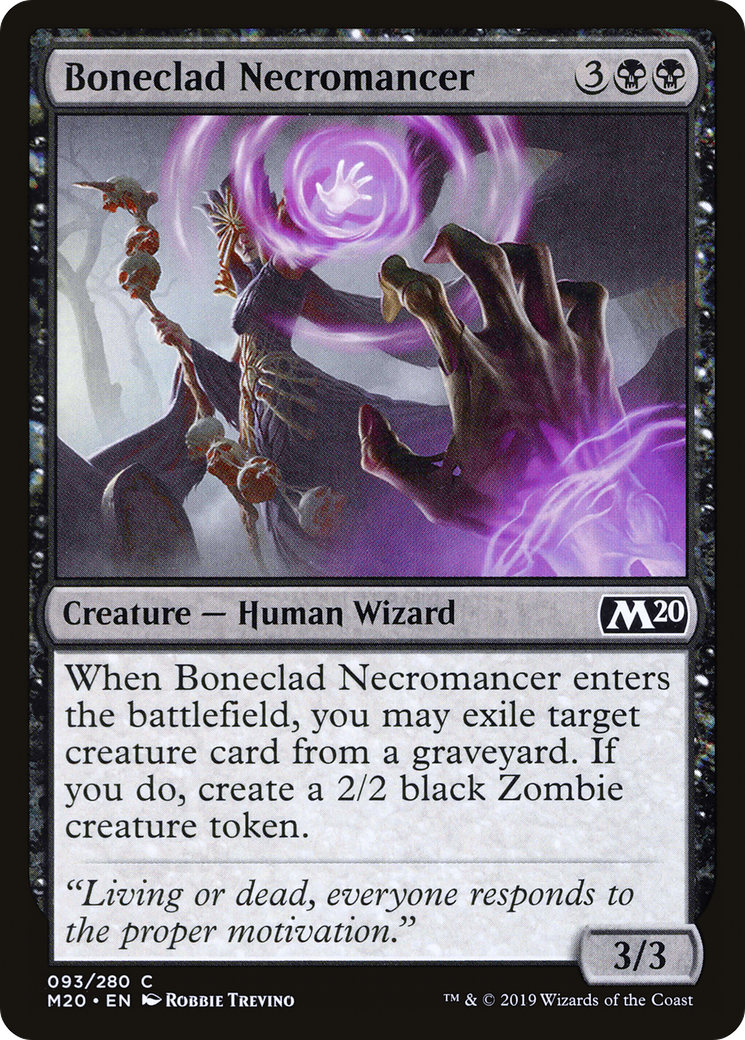Image of Boneclad Necromancer [Core Set 2020]