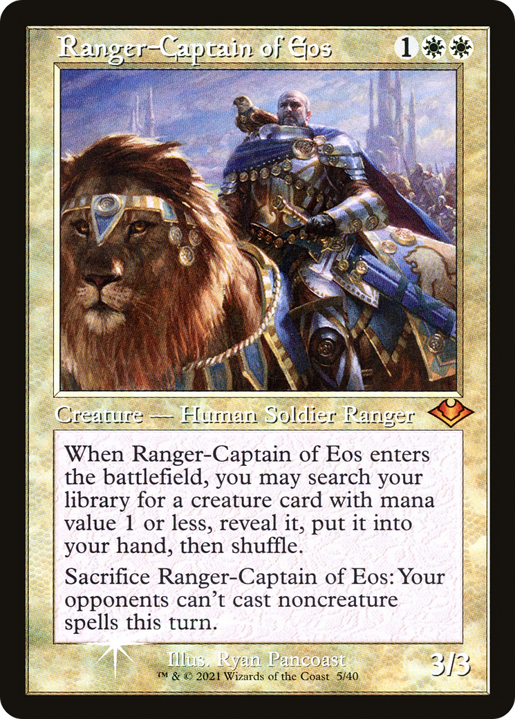 Image of Ranger-Captain of Eos (Retro Frame) (MH1-005) - Modern Horizons 1 Timeshifts Etched Foil