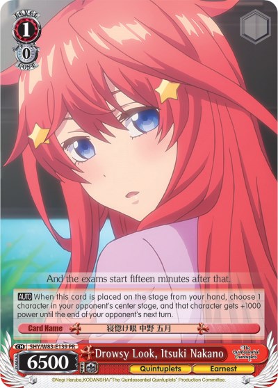 Image of Drowsy Look, Itsuki Nakano (5HY/W83-E139 PR) [The Quintessential Quintuplets]