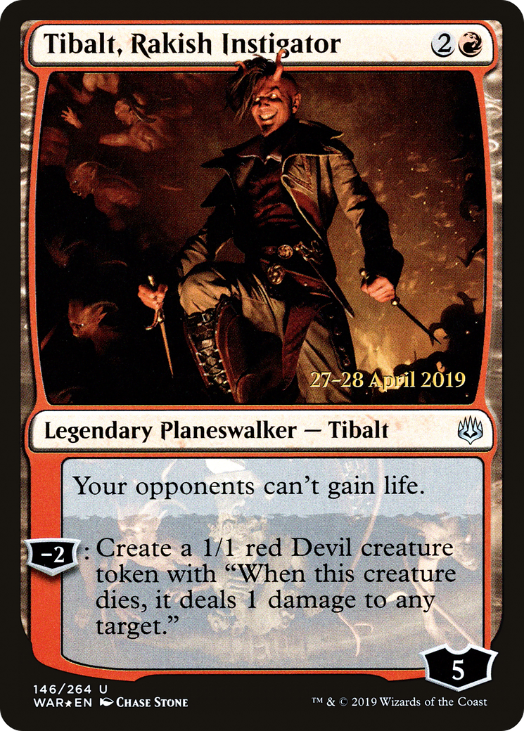 Image of Tibalt, Rakish Instigator [War of the Spark Prerelease Promos]