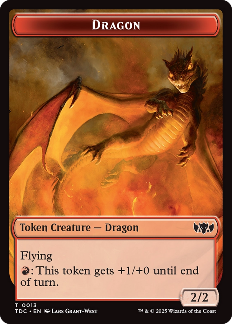 Image of Dragon Egg // Dragon (0013) Double-Sided Token [Tarkir: Dragonstorm Commander Tokens]