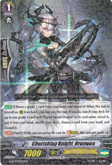 Image of Cherishing Knight, Branwen (G-BT12/033EN) [Dragon King's Awakening]