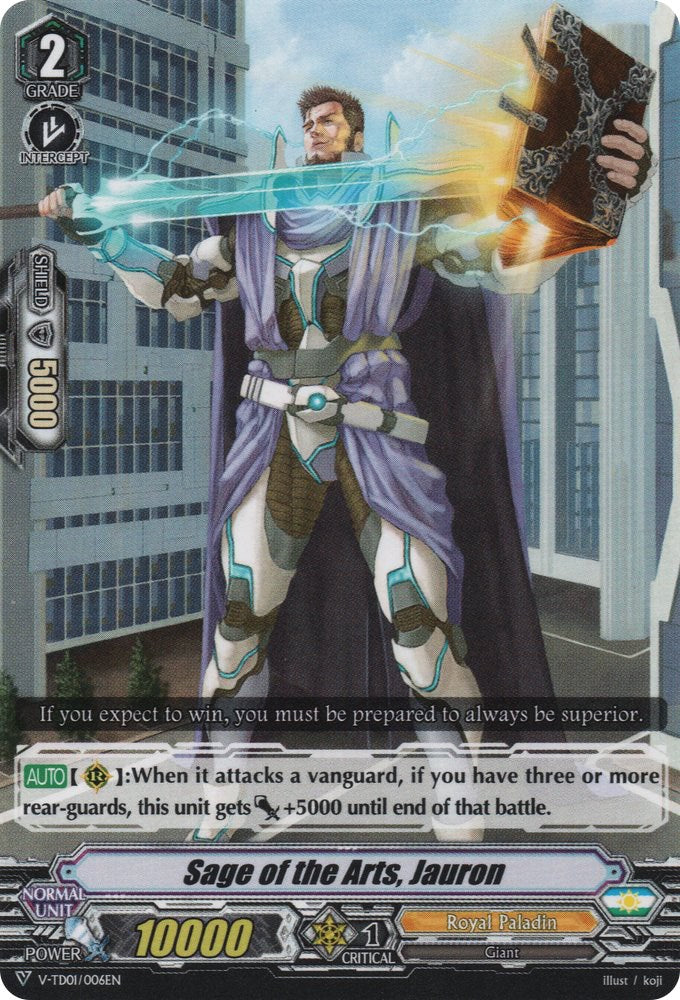 Image of Sage of the Arts, Jauron (V-TD01/006EN) [Aichi Sendou]