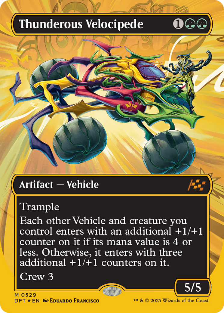 Image of Thunderous Velocipede (Borderless) (First-Place Foil) [Aetherdrift]