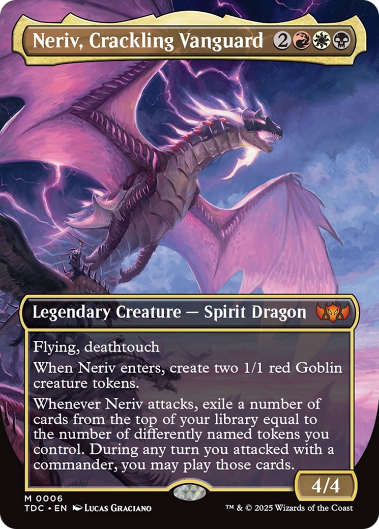 Image of Neriv, Crackling Vanguard (Borderless) [Tarkir: Dragonstorm Commander]