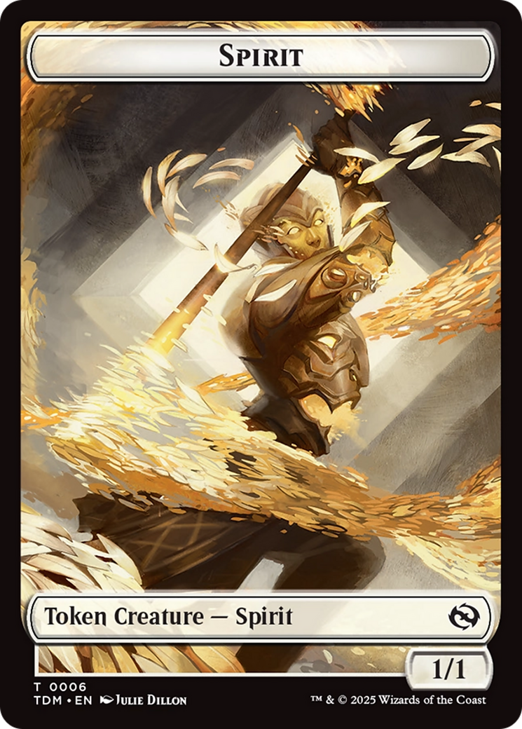 Image of Spirit (0006) // Spirit (0007) Double-Sided Token [Tarkir: Dragonstorm Tokens]