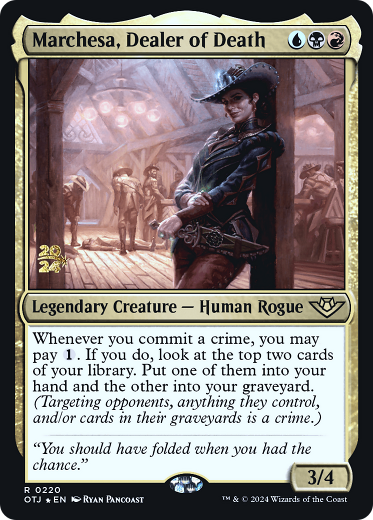 Image of Marchesa, Dealer of Death [Outlaws of Thunder Junction Prerelease Promos]