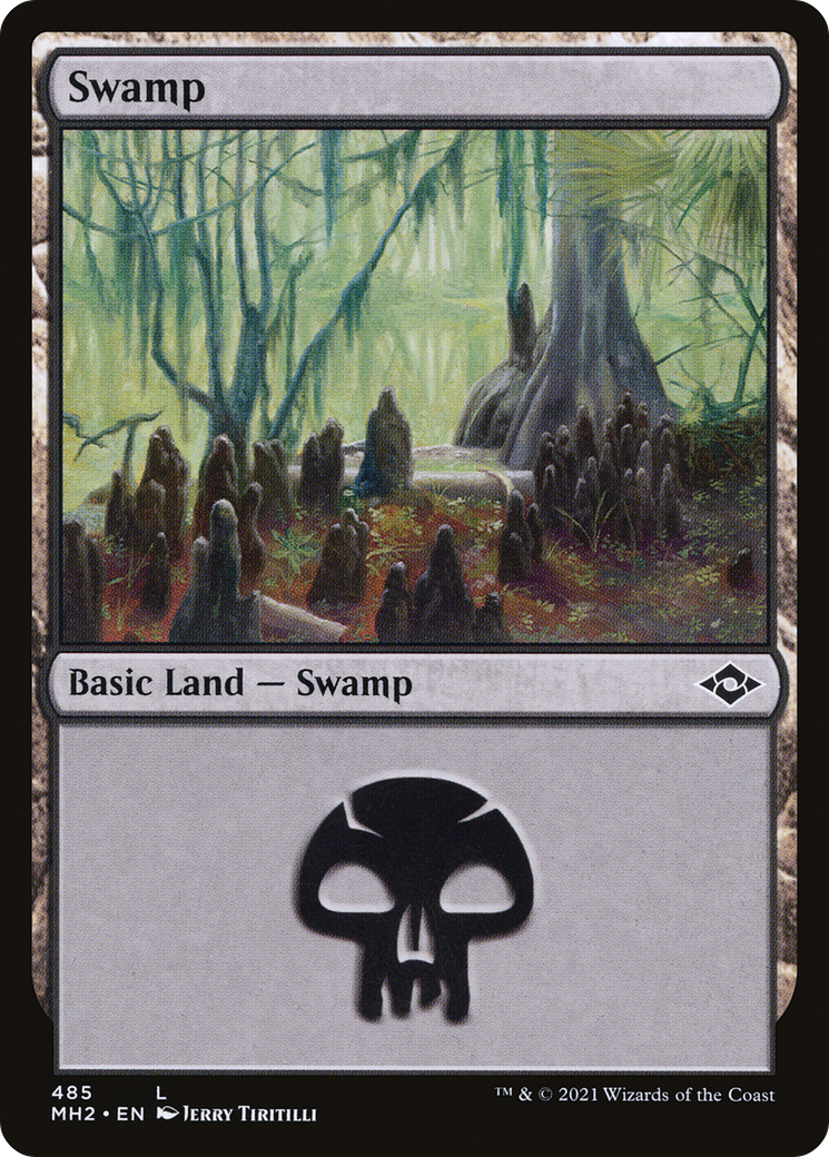 Image of Swamp (485) (Foil Etched) [Modern Horizons 2]