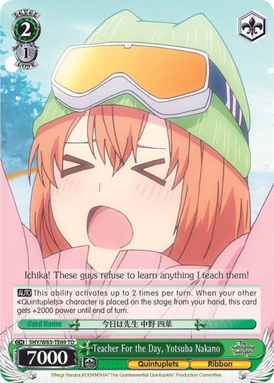 Image of Teacher For the Day, Yotsuba Nakano (5HY/W83-TE69 TD) [The Quintessential Quintuplets]