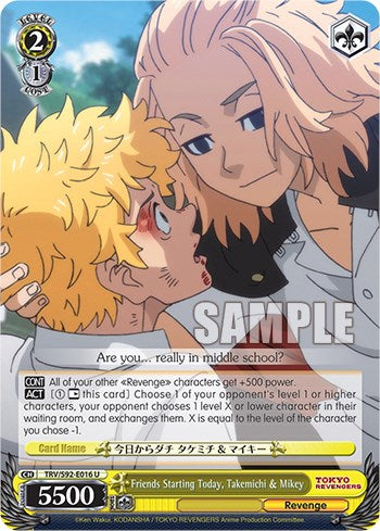 Image of Friends Starting Today, Takemichi & Mikey (TRV/S92-E016 U) [Tokyo Revengers]