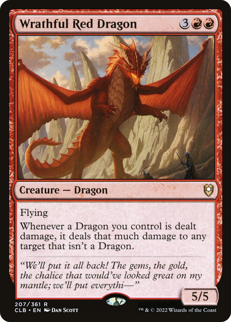 Image of Wrathful Red Dragon [Commander Legends: Battle for Baldur's Gate]