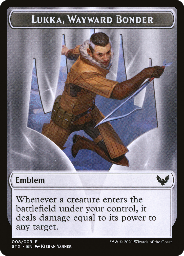 Image of Pest // Lukka, Wayward Bonder Emblem Double-Sided Token [Secret Lair: From Cute to Brute Tokens]