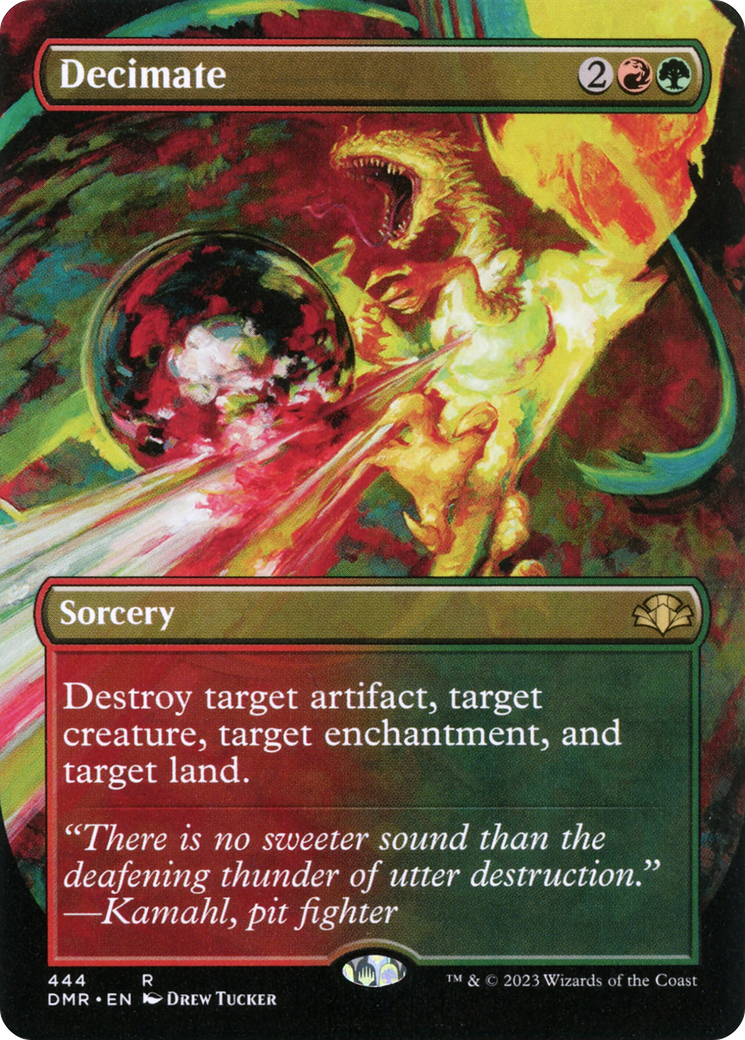 Image of Decimate (Borderless Alternate Art) [Dominaria Remastered]