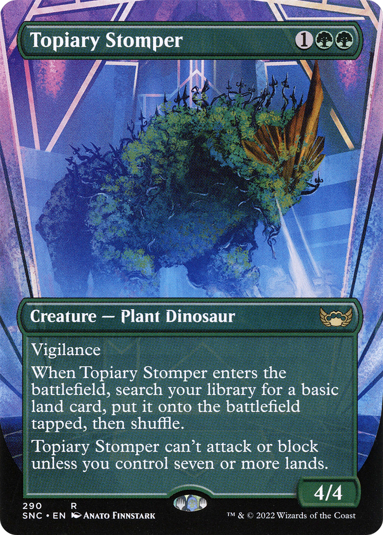 Image of Topiary Stomper (Borderless Alternate Art) [Streets of New Capenna]