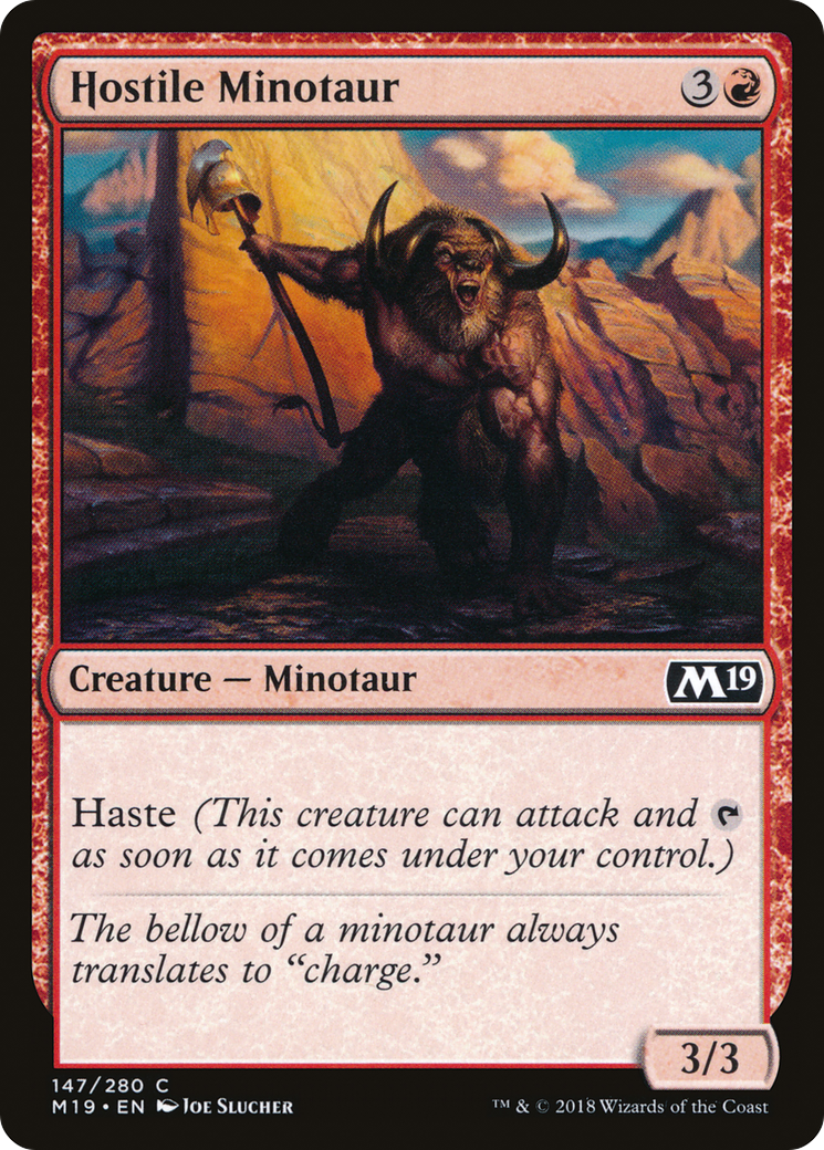 Image of Hostile Minotaur [Core Set 2019]
