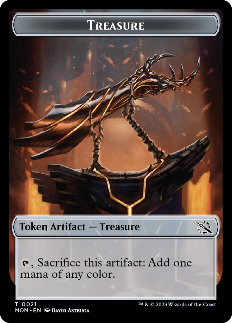 Image of Treasure (21) // Dinosaur Double-Sided Token [March of the Machine Tokens]