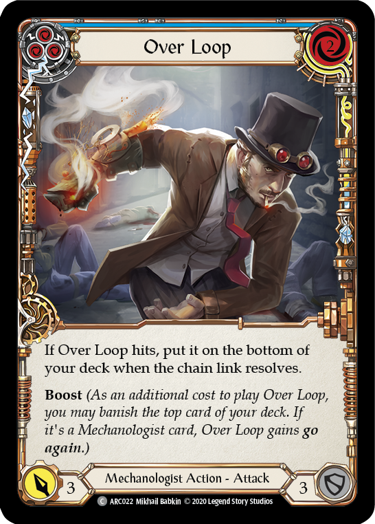 Image of Over Loop (Blue) [U-ARC022] (Arcane Rising Unlimited)  Unlimited Rainbow Foil